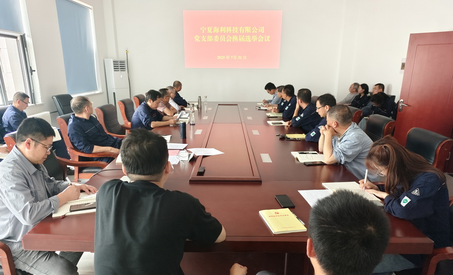 宁夏海利科技有限公司党支部召开换届选举党员大会